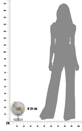 Glob Pamantesc Argintiu Auriu, Metal - CreativDeco.ro [7]