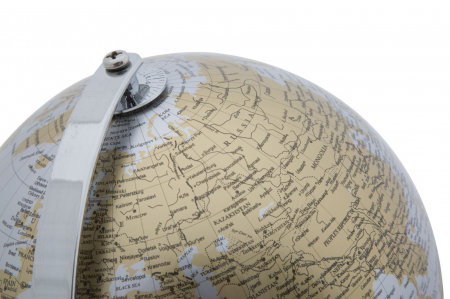 Glob Pamantesc Argintiu Auriu, Metal - CreativDeco.ro [4]