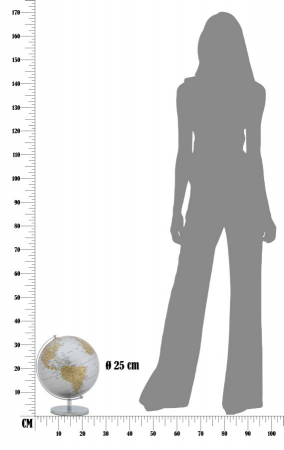 Glob pamantesc argintiu New - piesa de decor contemporana cu finisaj modern | CreativDeco.ro [7]