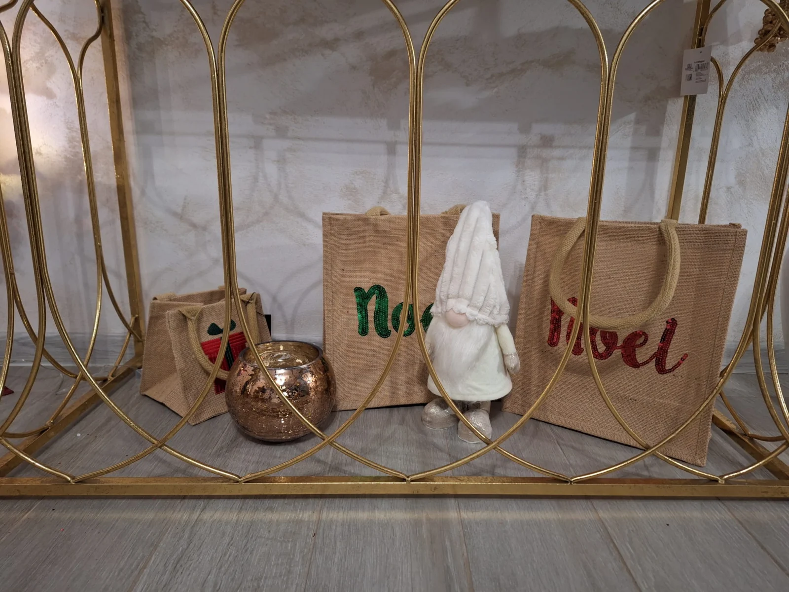 Gnom de Crăciun Alb-Auriu - Decor Festiv de Poveste [3]