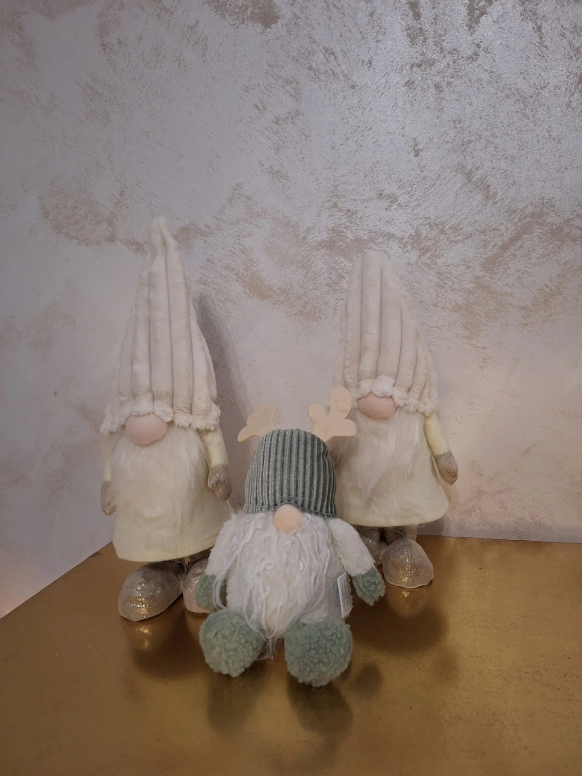 Gnom de Crăciun Alb-Auriu - Decor Festiv de Poveste [4]