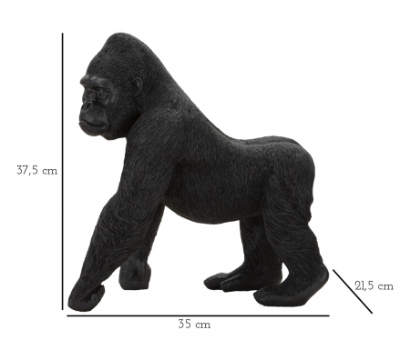 Figurina gorila neagra decorativa - CreativDeco.ro   [9]