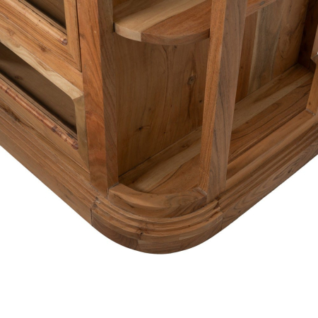 Insulă de bucătărie din lemn de mango și blat din marmură naturală [13]