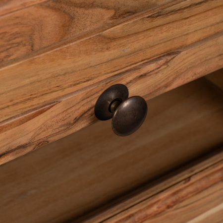 Insulă de bucătărie din lemn de mango și blat din marmură naturală [6]