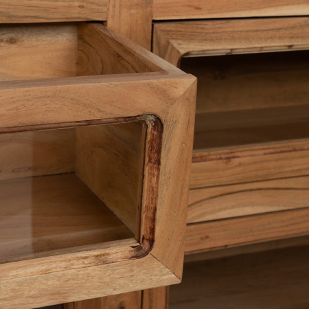 Insulă de bucătărie din lemn de mango și blat din marmură naturală [8]