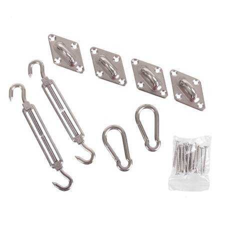 Accesorii Exterior - set-prindere-vela-umbrire-otel-galvanizat