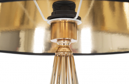 Lampa podea abajur negru picior auriu CreativDeco [9]