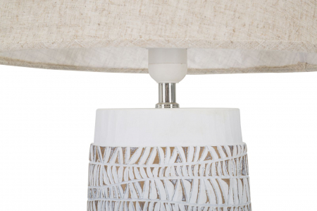 Veioza alba boho chic | Lampa de masa romantica CreativDeco [1]