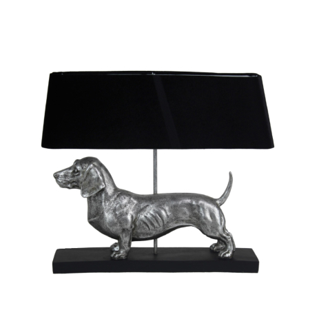 Corpuri de iluminat - Lampă decorativă argintiu negru – abajur textil