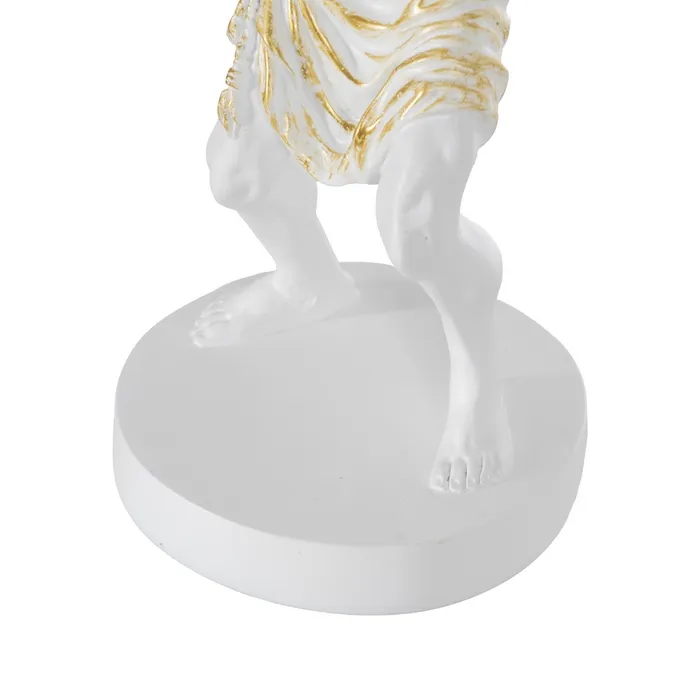 Lampă alba cu detalii aurii Atlas decorativă|Iluminat artistic elegant [5]