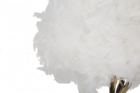 Veioza cu Pene Albe CreativDeco - Lampa de Masa Texturata Mistica [1]