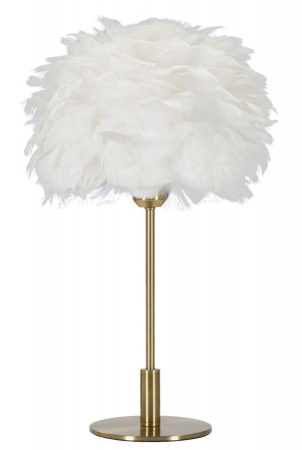 Veioza Metalica Aurie CreativDeco - Lampa de Masa cu Pene