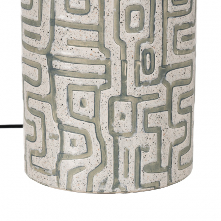 Lampa alb-gri inalta cu abajur pentru decor sofisticat|Lampi ceramice moderne pentru living sau hol [6]
