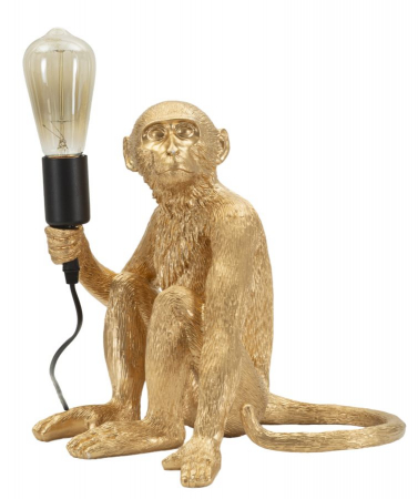 Corpuri de iluminat - Lampă decorativă modernă aurie din rășină maimuță Monkey