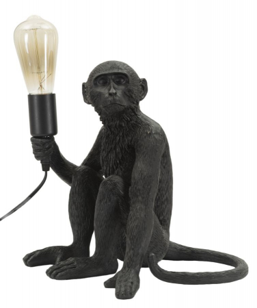 Corpuri de iluminat - Lampă decorativă modernă neagră din rășină maimuță Monkey