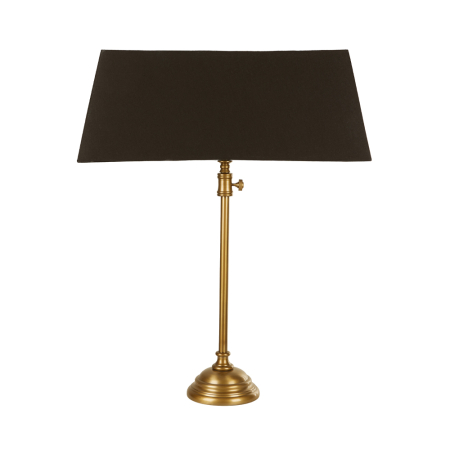 Veioze, Lampi de Birou - Lampă de masă metal auriu antichizat textil negru glam