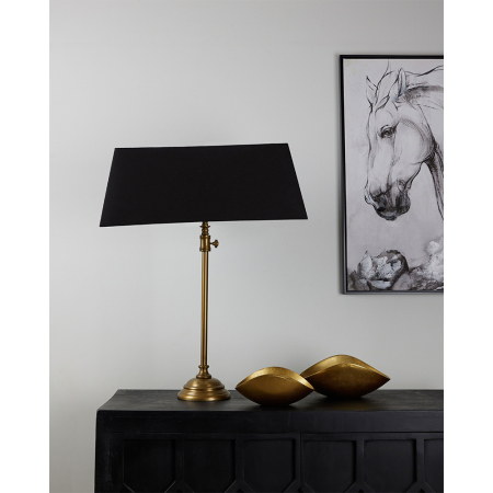 Lampă de masă metal auriu antichizat textil negru glam [1]