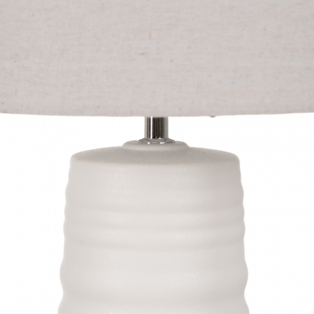 Lampa inalta ceramica alba cu abajur pentru decor elegant|Lampi moderne pentru spatii rafinate [3]
