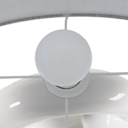 Lampa de masă din ceramică albă – bază în nod sculptural [3]