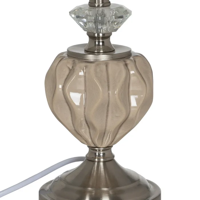 Lampa bej-argintie moderna|Lampi de masa pentru decor de lux [4]