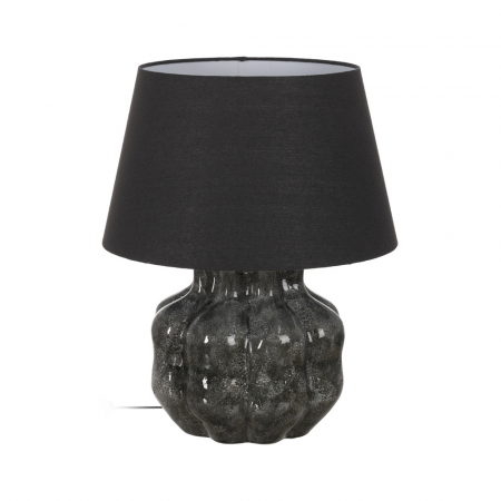 Scaune in Stil Contemporan - Lampa gri ceramica cu abajur textil pentru decor sobru|Lampi naturale pentru decoruri moderne