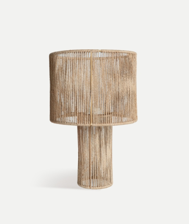 Corpuri de iluminat - Lampă masă iută fier BACALAR – titlu imagine principală