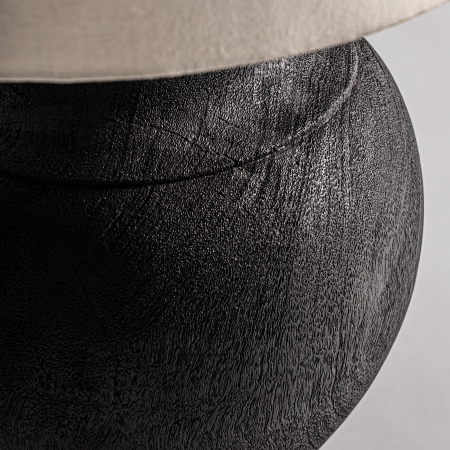Lampa masa lemn mango alb negru|Lampi elegante [1]