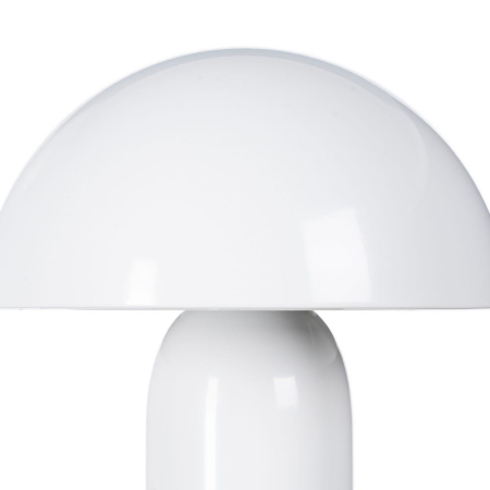 Lampă de masă din metal alb cu siluetă tip ciupercă – compactă [2]