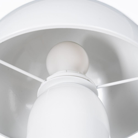 Lampă de masă din metal alb cu siluetă tip ciupercă – compactă [4]