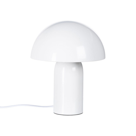 Colectia noua - Lampă de masă din metal alb cu siluetă tip ciupercă – compactă
