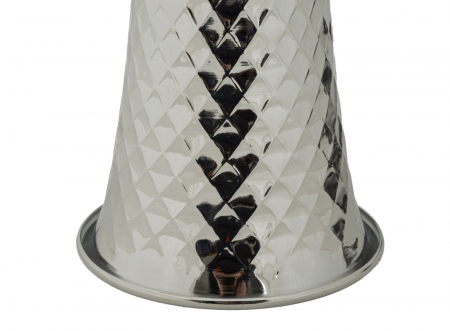 Lampă metal argintiu cu abajur [4]