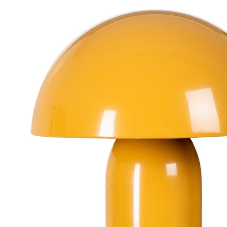 Lampa de masă din metal portocaliu tip ciupercă cu finisaj lucios – design compact [1]