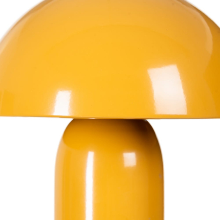 Lampa de masă din metal portocaliu tip ciupercă cu finisaj lucios – design compact [2]