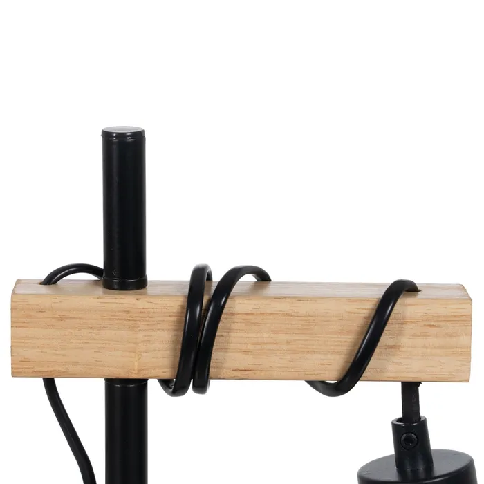 Lampă de masă modernă lemn și metal|Corpuri de iluminat pentru birou [3]