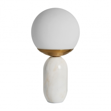 Stil de design - Lampa Masa Art Deco Alba si Aurie|Lampi Elegante