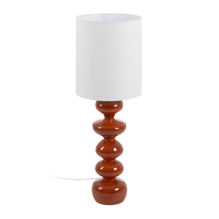 Colectia noua - Lampa de masă din rășină teracotă – formă totemică
