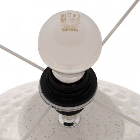 Lampa teracota alba pentru iluminat cald|Lampi cu textura naturala pentru decor autentic [4]