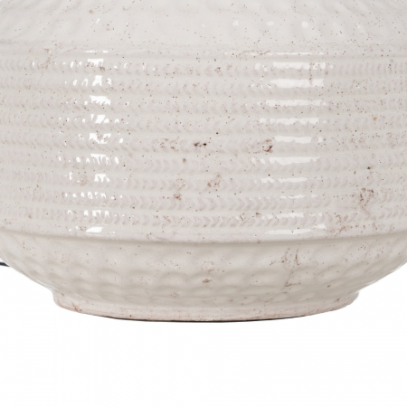 Lampa teracota alba pentru iluminat cald|Lampi cu textura naturala pentru decor autentic [6]