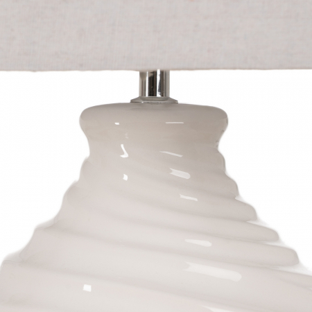 Lampa ceramica alba inalta pentru decor simetric|Lampi decorative pentru interioare moderne [3]