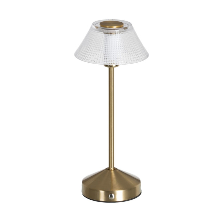 Corpuri de iluminat - Lampă LED cu abajur conic din sticlă texturată