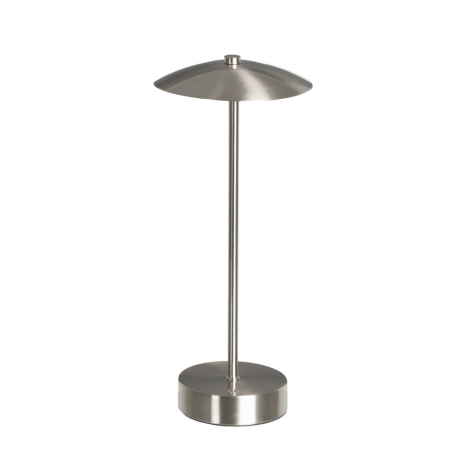Corpuri de iluminat - Lampă LED cu abajur metalic argintiu tip ciupercă