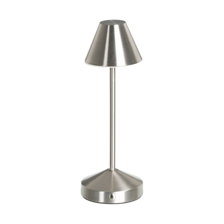 Corpuri de iluminat - Lampă LED portabilă cu abajur conic argintiu