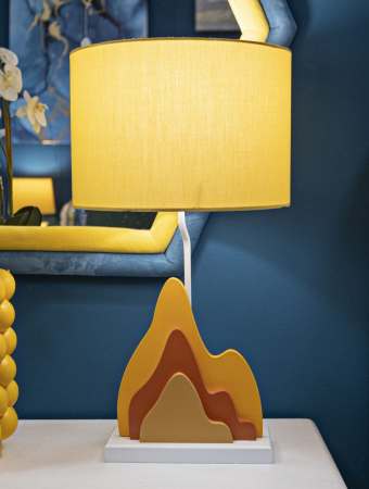 Veioza moderna Color cu abajur galben CreativDeco [5]