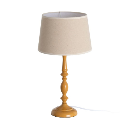 Veioze, Lampi de Birou - Lampă de masă muștar cu bază decorativă