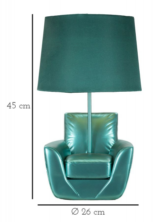 Veioza turcoaz Midcentury design unic CreativDeco [5]