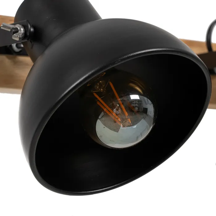 Lampă de perete dublă metal și lemn|Corpuri de iluminat pentru decor modern [3]