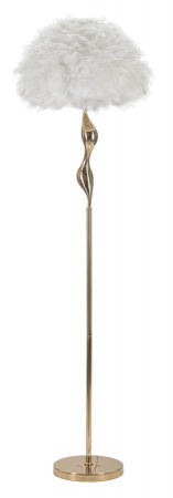 Lampa de podea, Lampadare - Lampa de podea alba cu pene CreativDeco