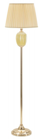 Lampa de podea, Lampadare - Lampa aurie podea abajur plisat CreativDeco