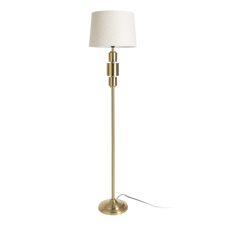 Lampa de podea, Lampadare - Lampă de podea aurie cu corp decorativ geometric