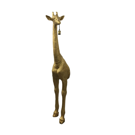 Lampa de podea, Lampadare - Lampă de podea aurie în formă de girafă GIRAFE